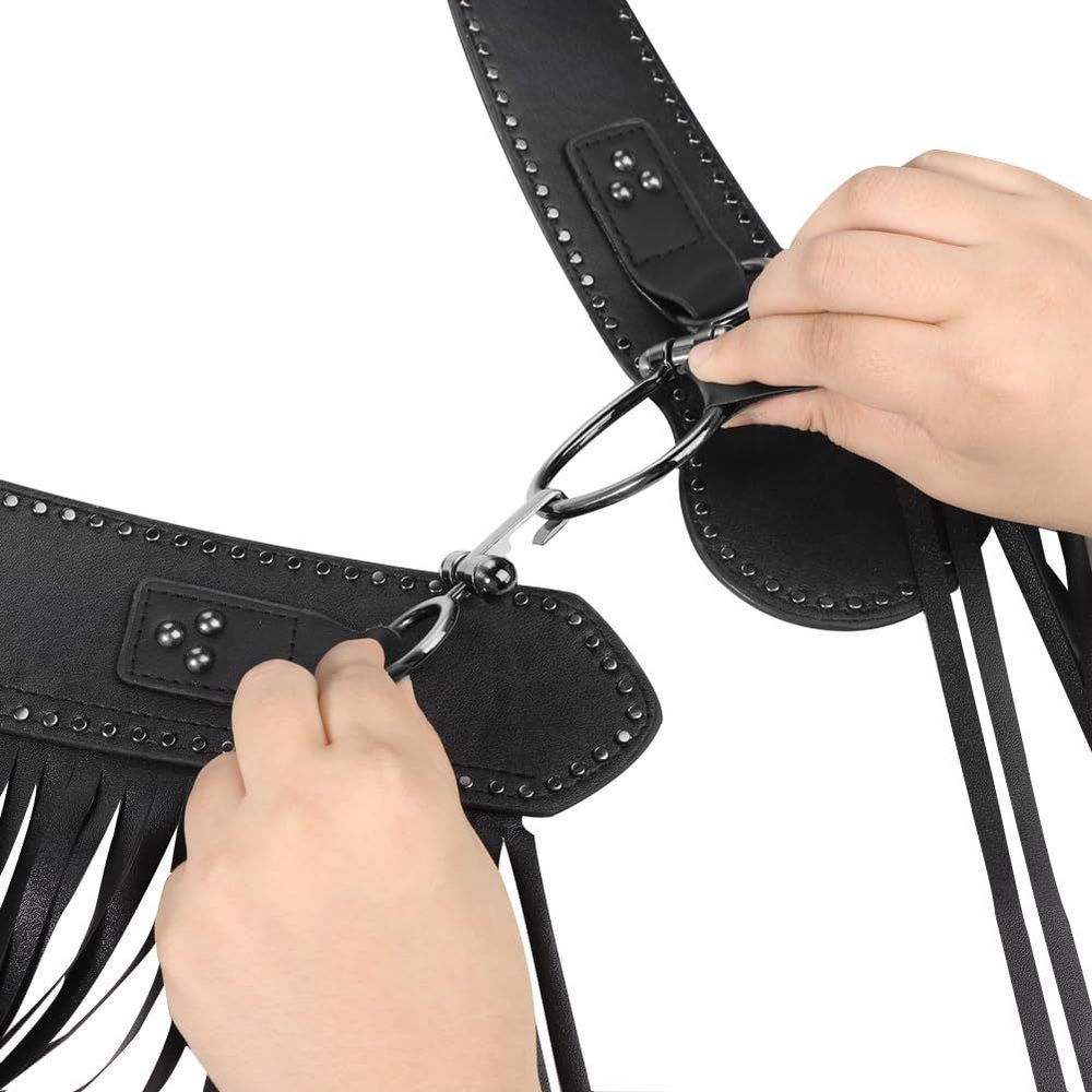 Women Leather Tassel Fringe Belt Gothic Tassel Wa… - image 6